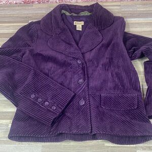 Elevenses Deep Purple Corduroy Blazer